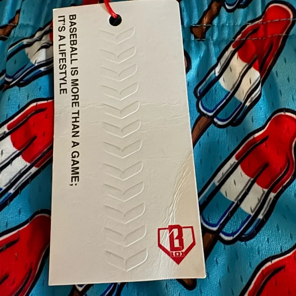 Baseball 101 RARE - Vibrant Popsicle Print Men’s Small Shorts - Picture 3 of 5